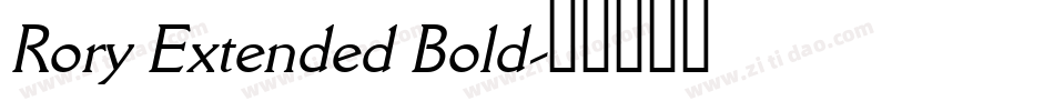 Rory Extended Bold字体转换